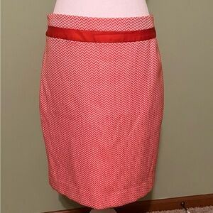 The Limited Orange Chevron Pattern Pencil Skirt - Size 10